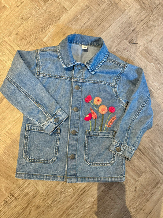 ‘Nancy’ embroidered TU denim jacket 6-7years