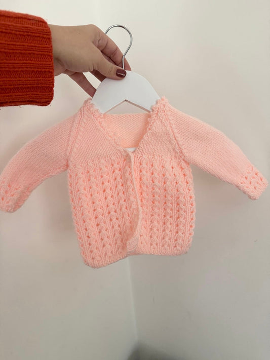 0-3 months pinky peach Cardigan