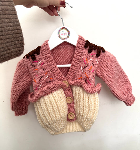 3-6m icecream cardigan