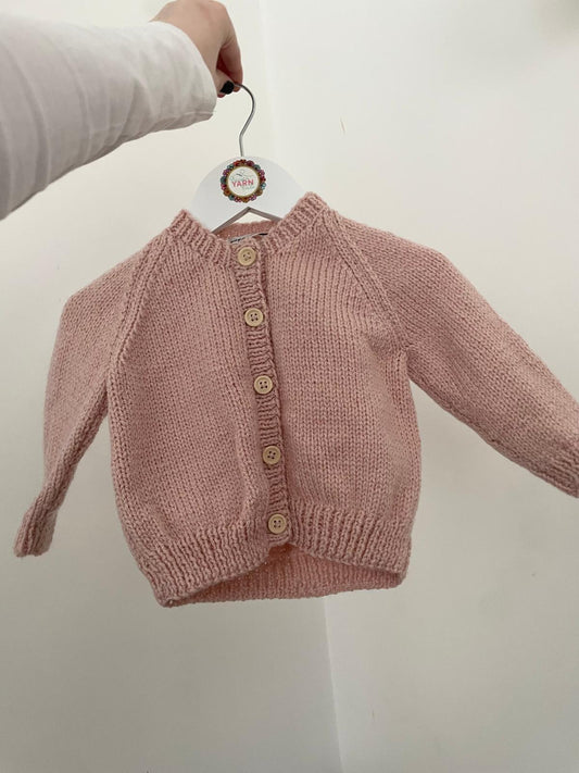 9-15m pale pink cardigan