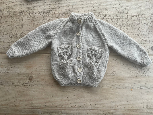 0-6m parchment cardigan