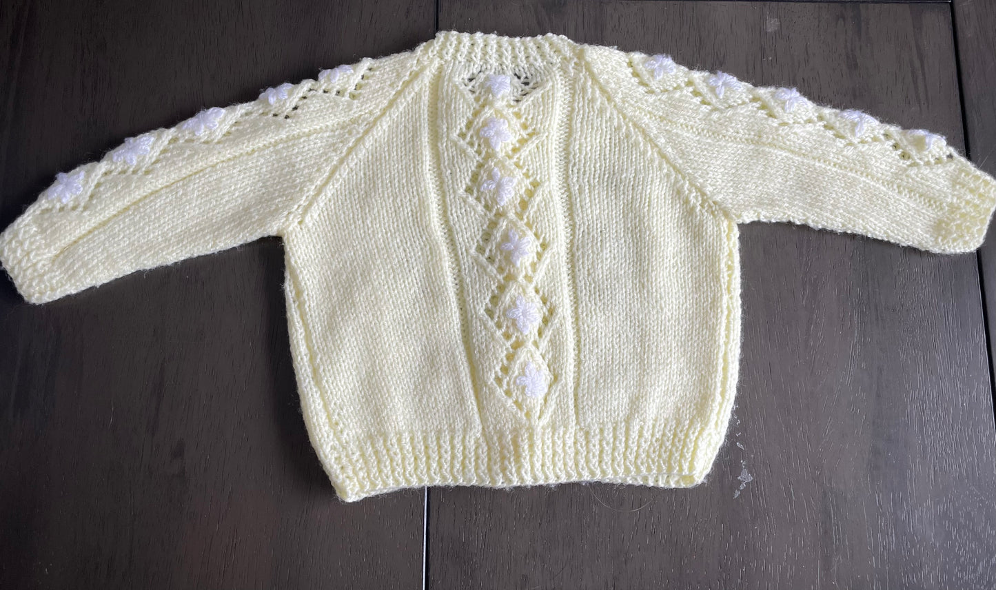 6-9 months pale yellow cardigan