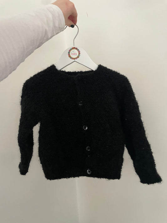 2-3 years Black Boucle Cardigan