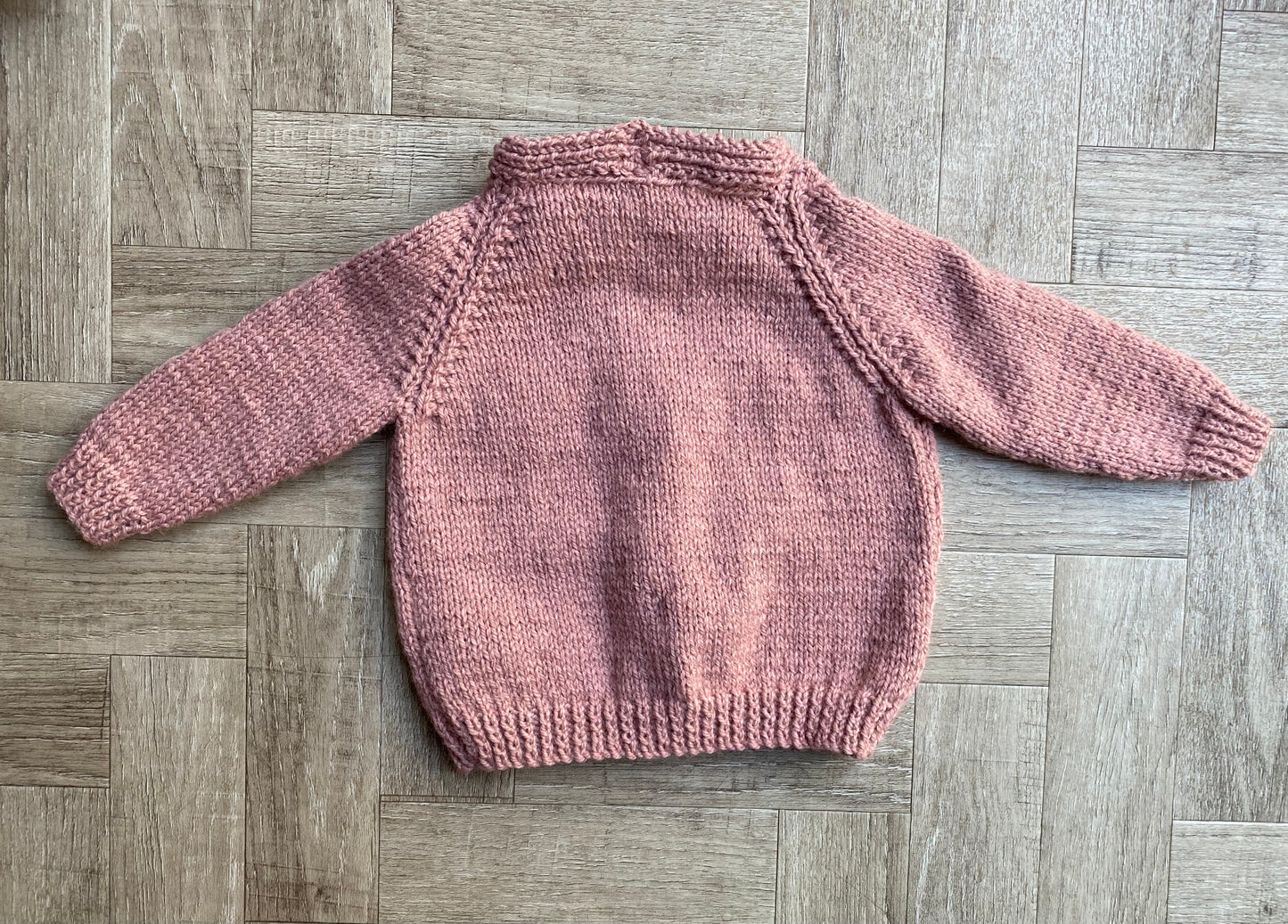 1-2 years dusky pink Aran Cardigan