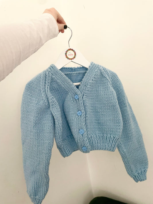 4-5 years cloud blue crop Cardigan