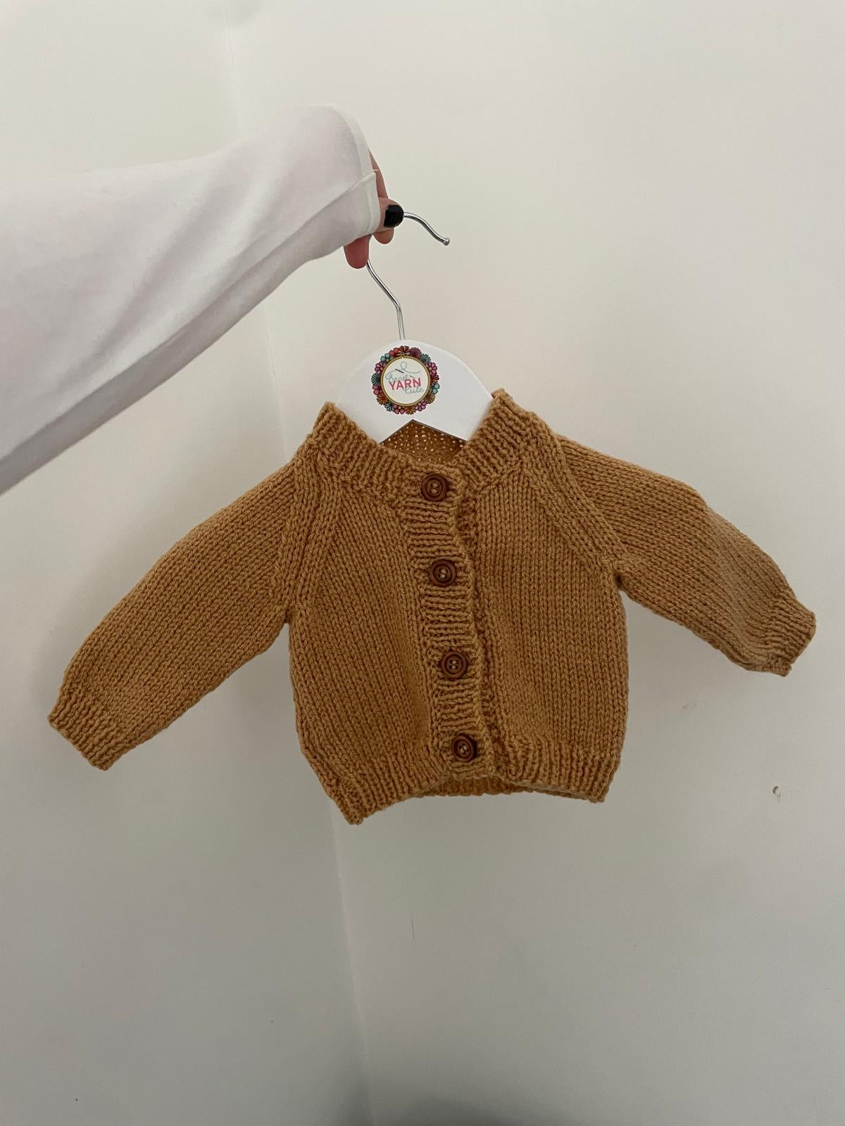 0-3 months camel cardigan