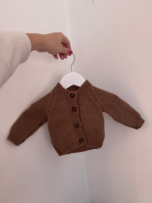 0-3 months mocha Cardigan