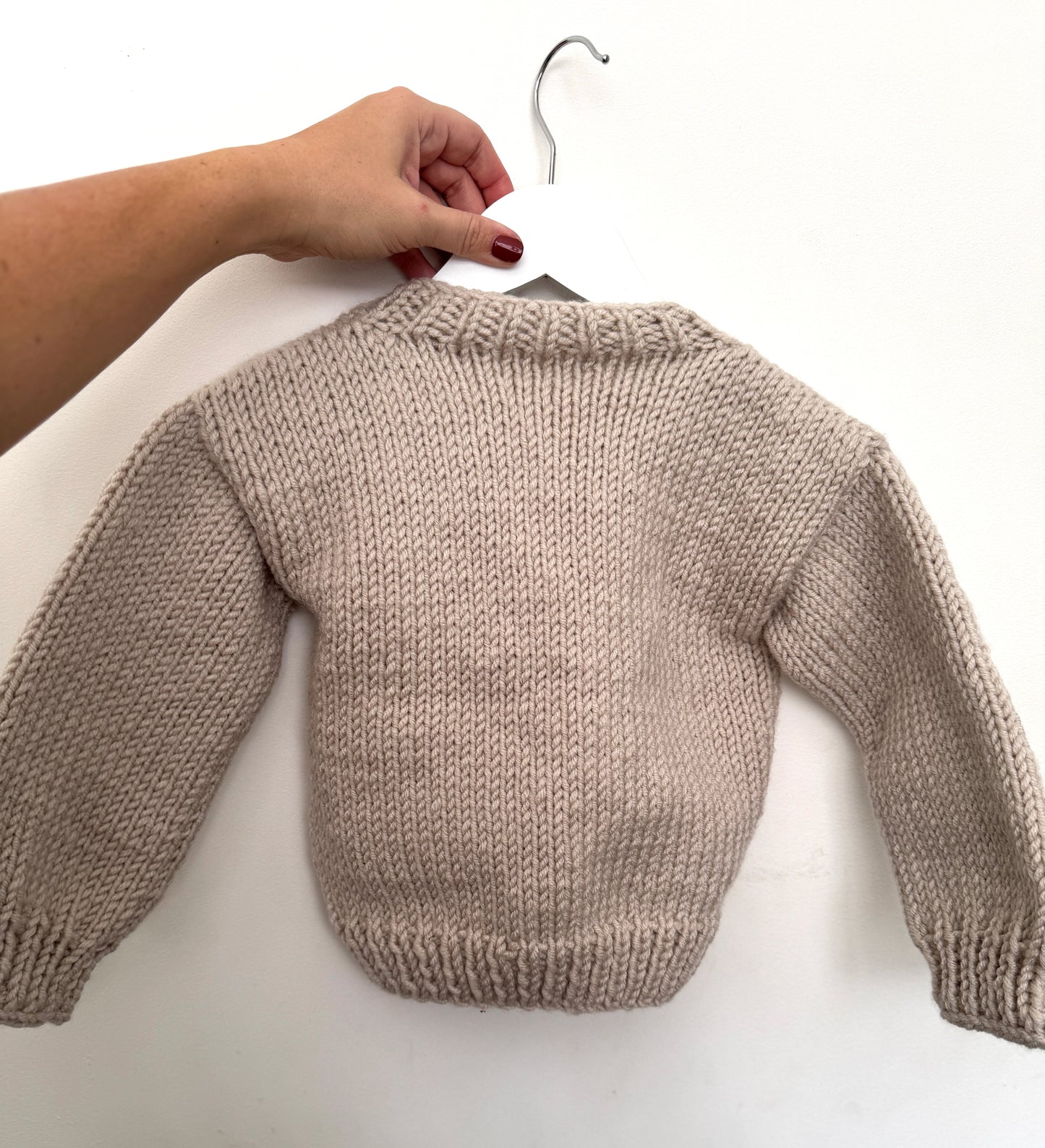 2-3 years chunky parchment teddy cardigan