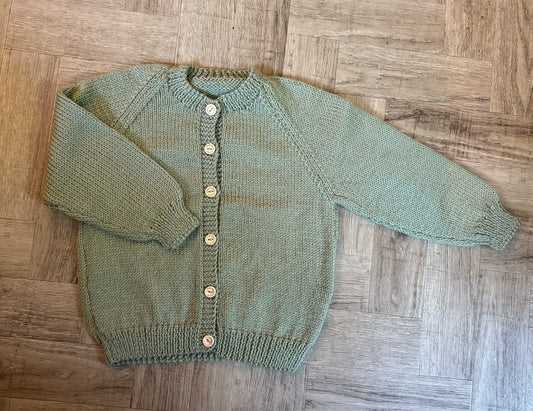 2-3 Years Pale Sage Cardigan