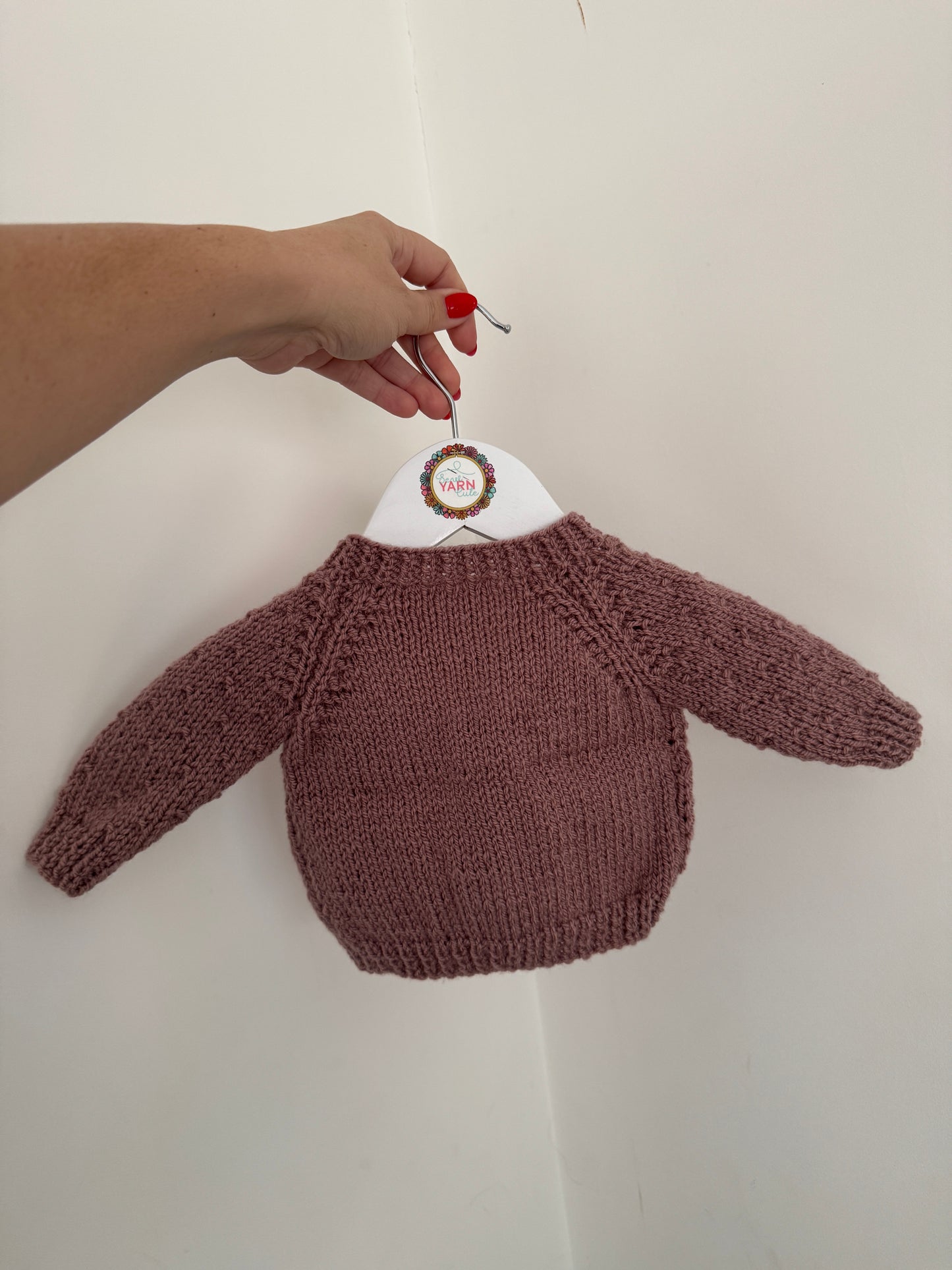 0-3 months plum Cardigan