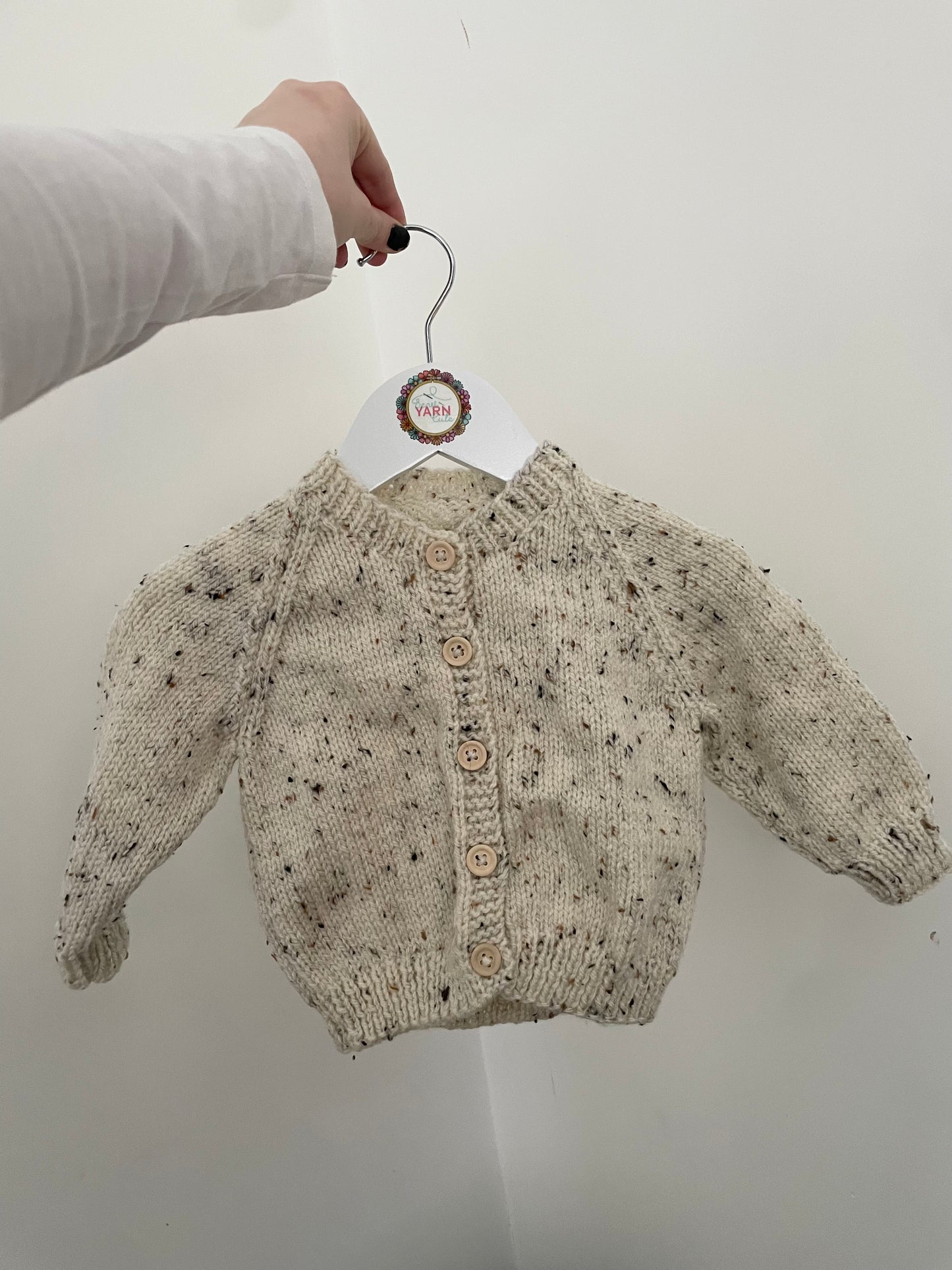 6-12m cream fleck Cardigan