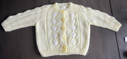 6-9 months pale yellow cardigan