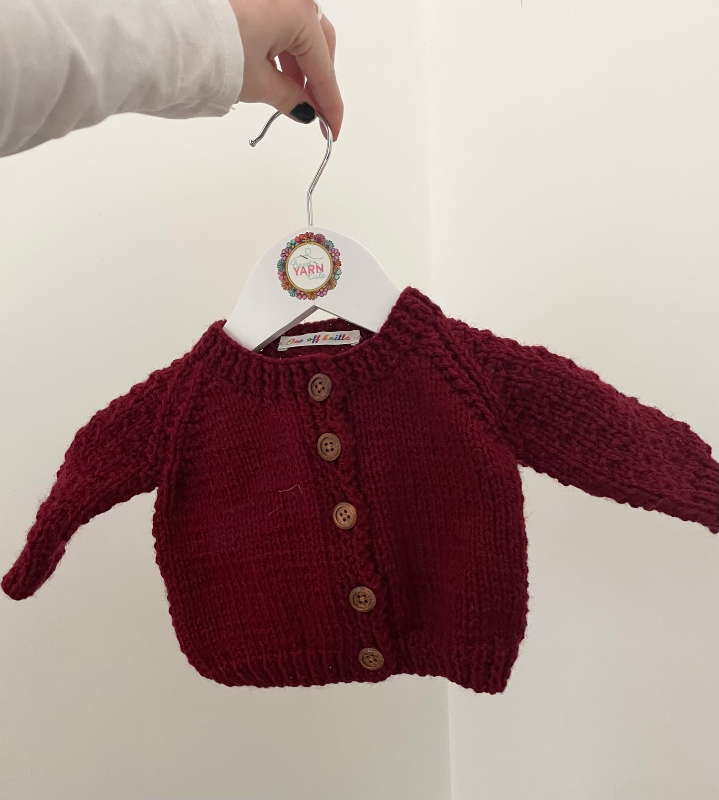 0-6 months burgandy Cardigan