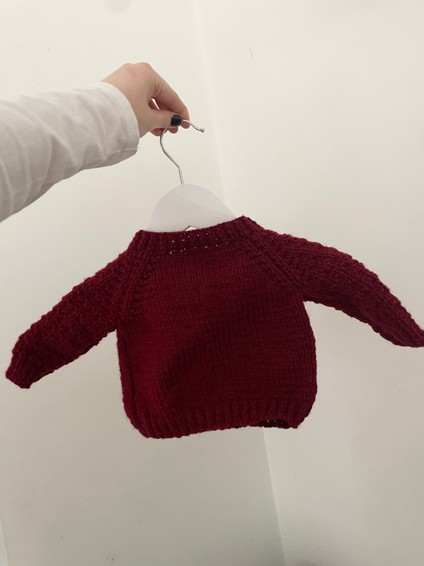 0-6 months burgandy Cardigan