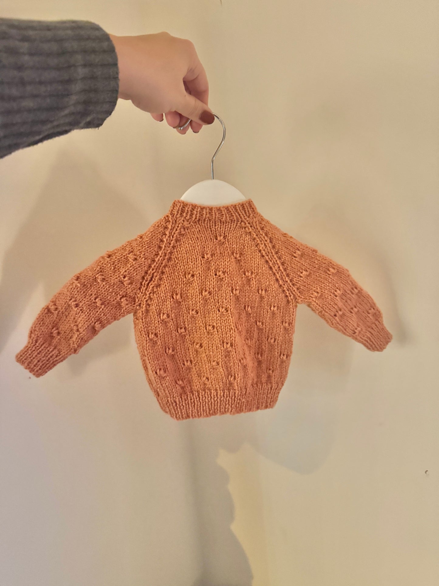 0-3 months antique peach Cardigan