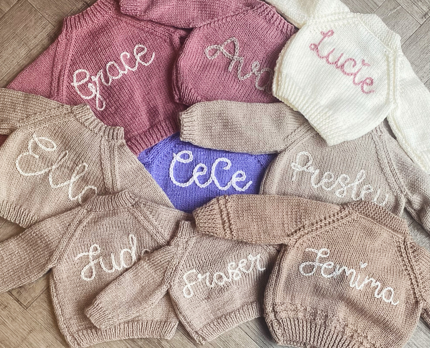 Knitted to order personalised cardigan/jumper