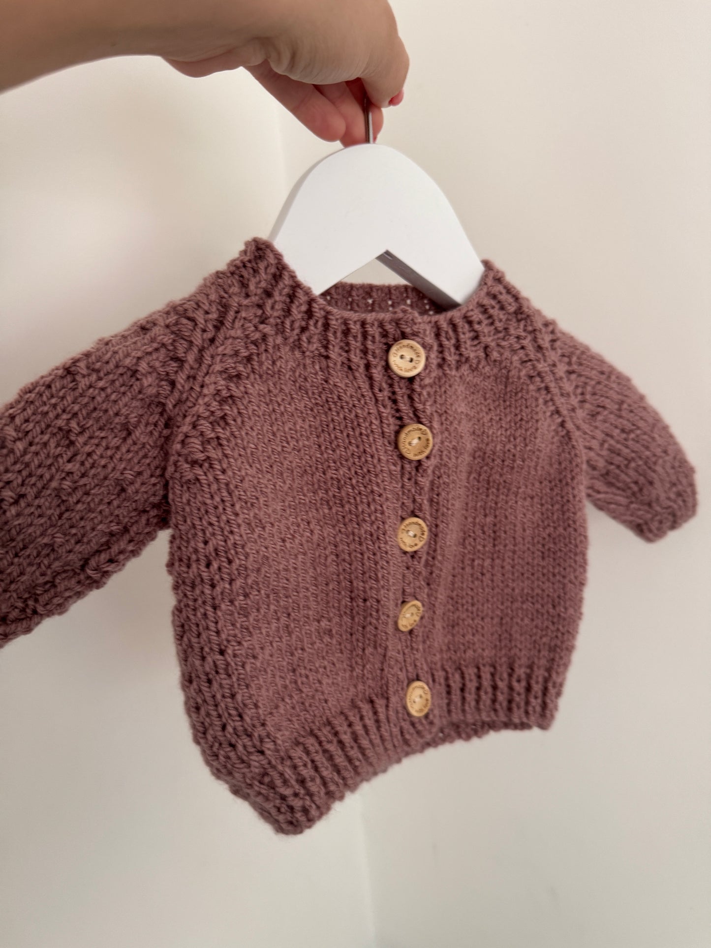 0-3 months plum Cardigan