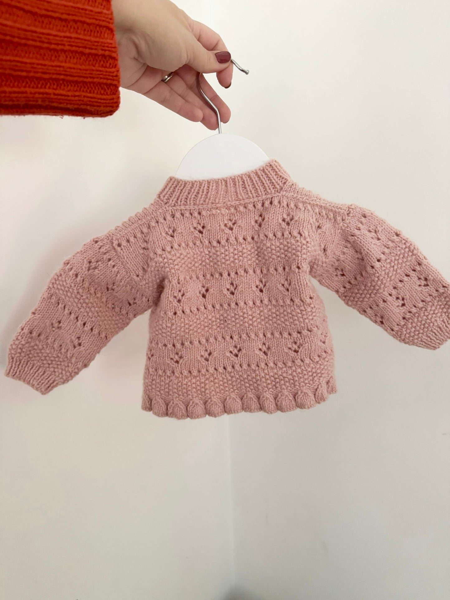 0-6 months pale rose Cardigan