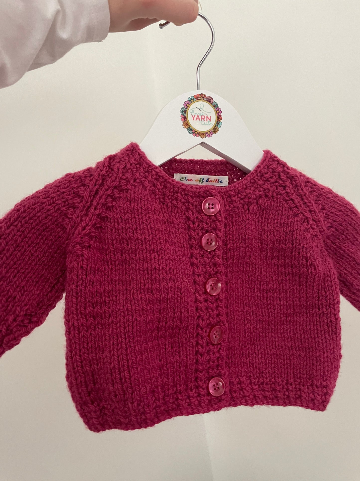 3-6 months raspberry Cardigan