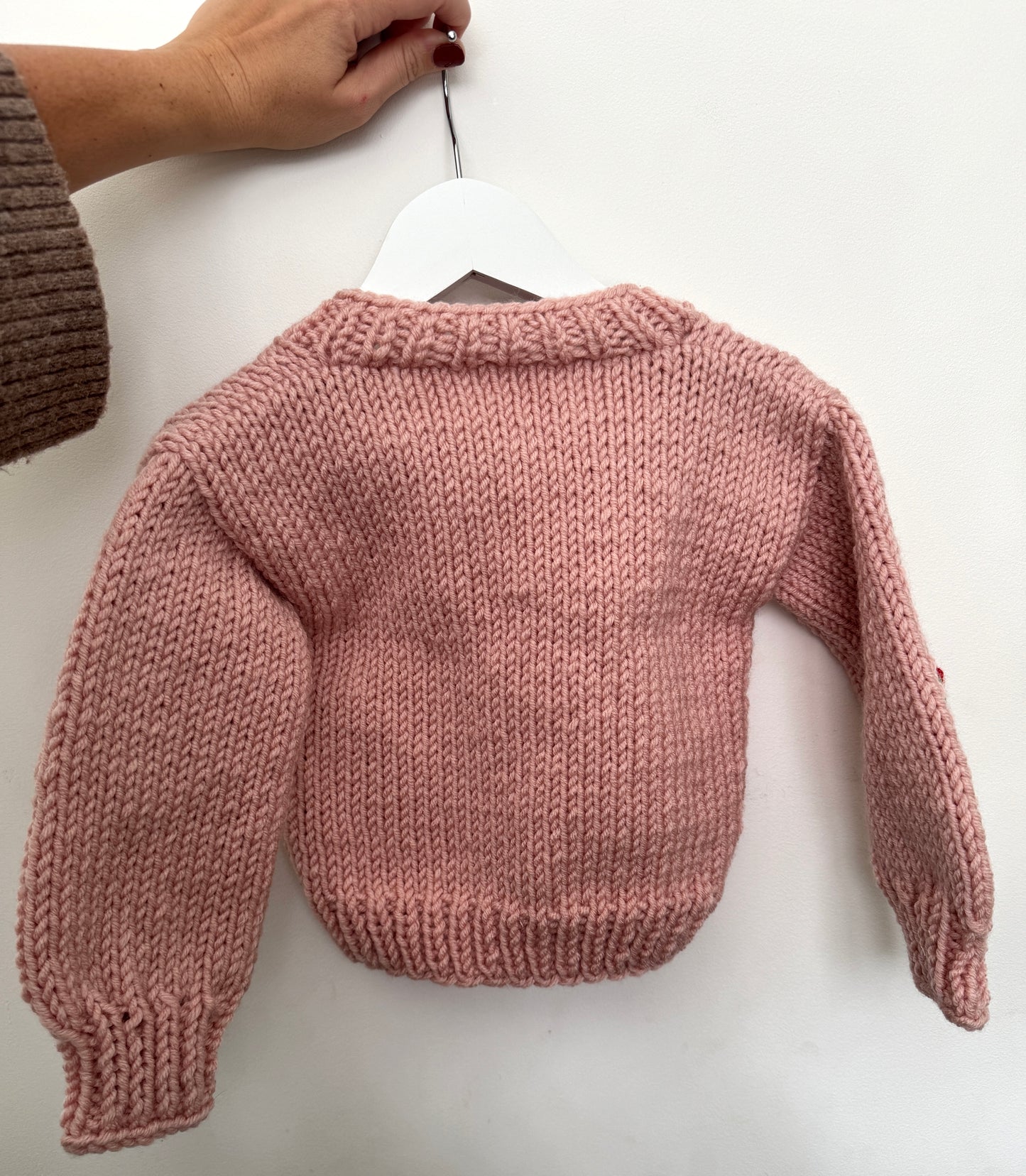 1-2 years chunky strawberry cardigan