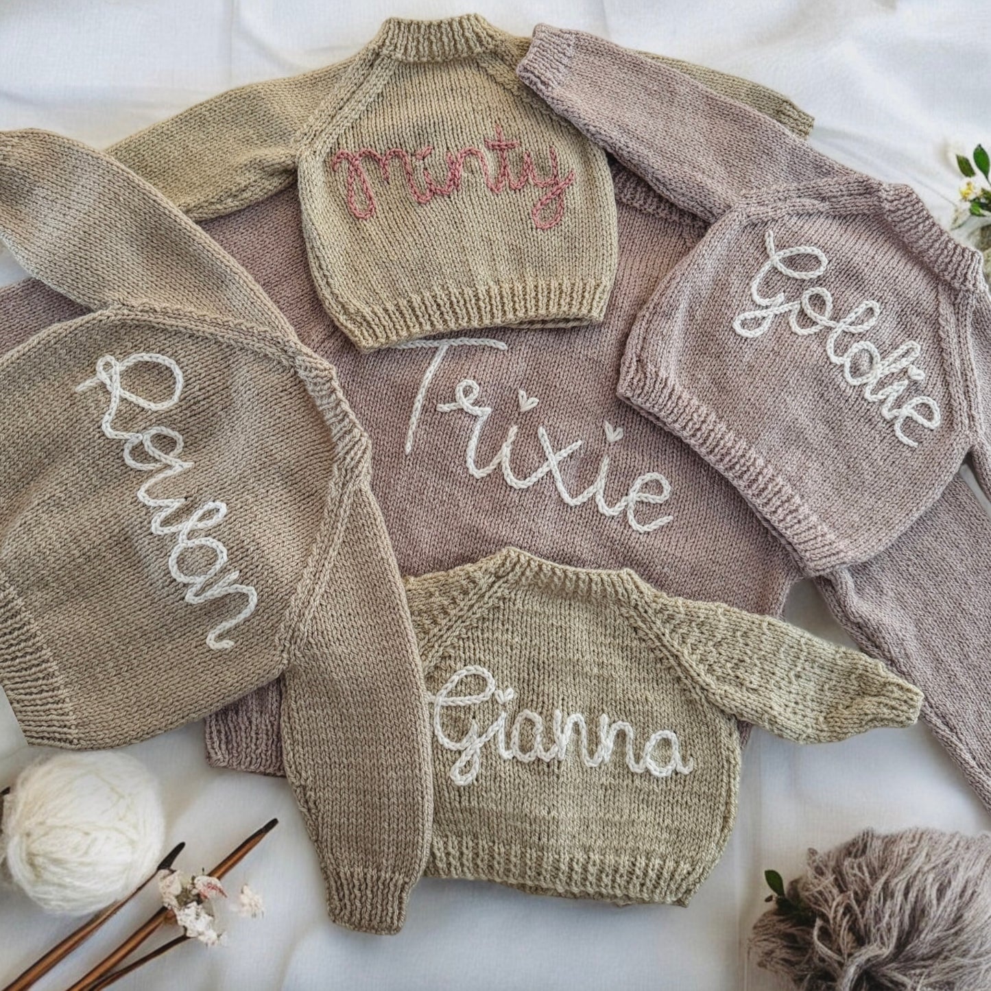 Knitted to order personalised cardigan/jumper