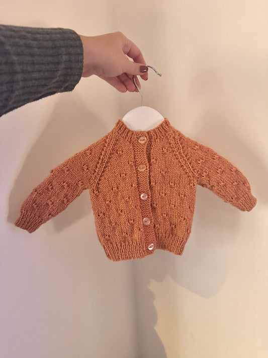 0-3 months antique peach Cardigan