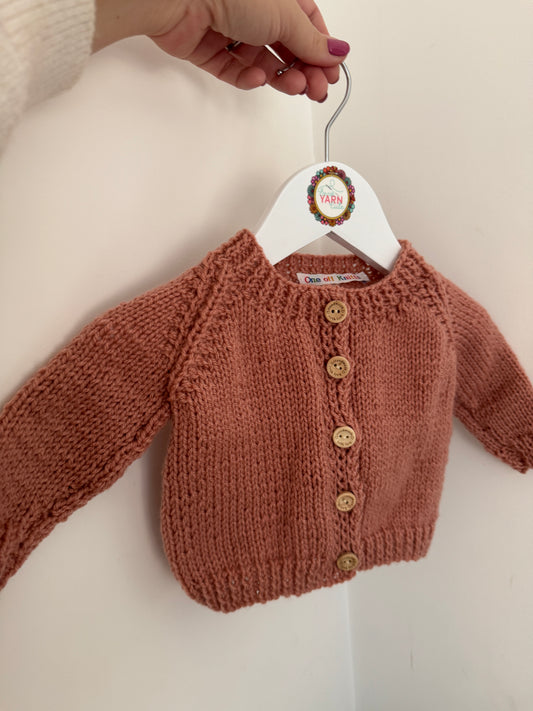 3-6 months clay Cardigan