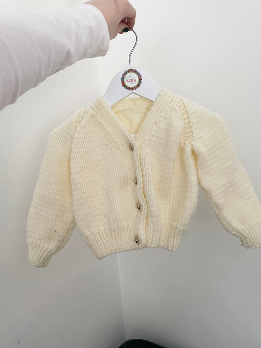 9-15 months chunky cream cardigan