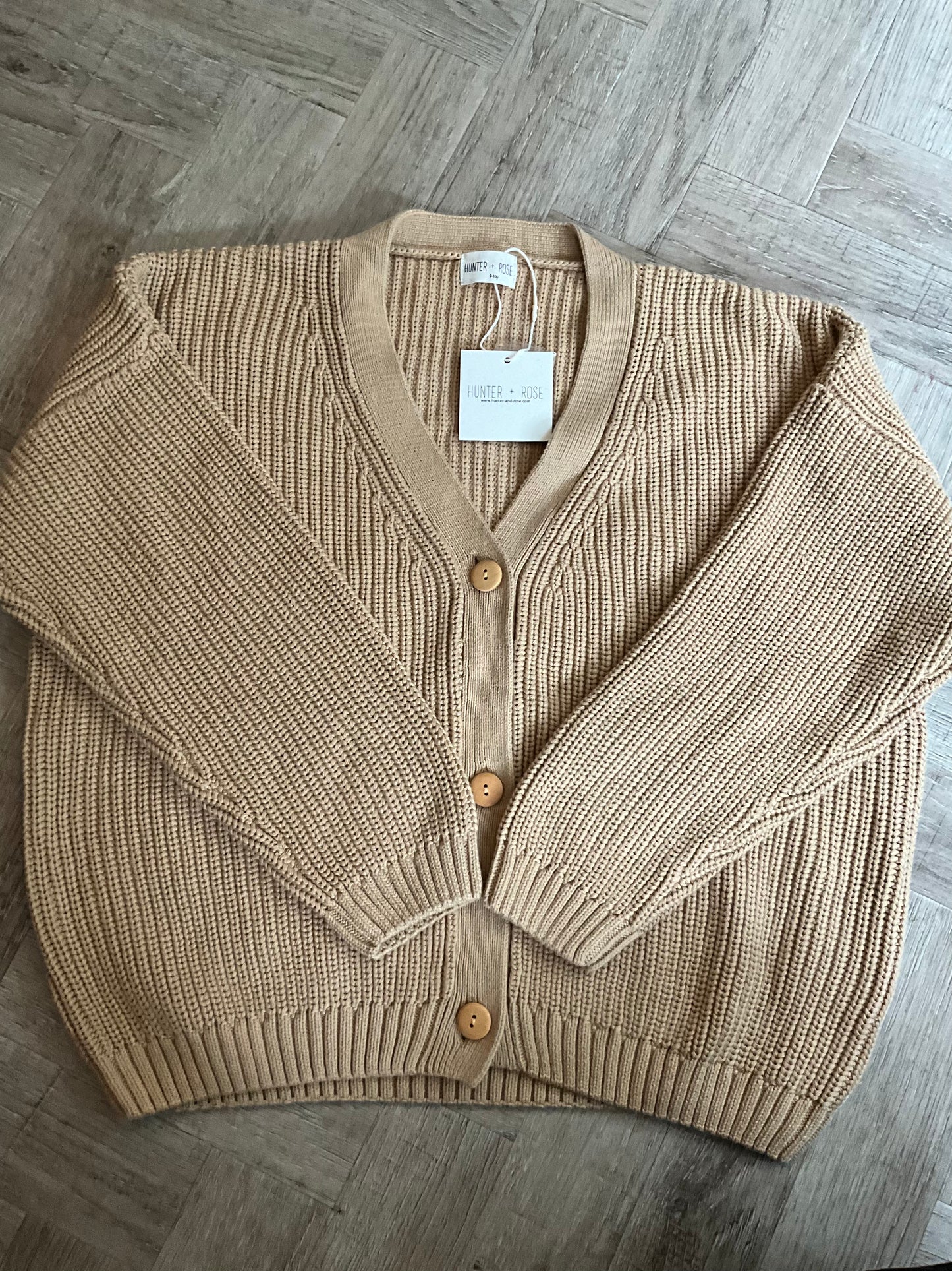 5-6 years Hunter + Rose Camel cardigan